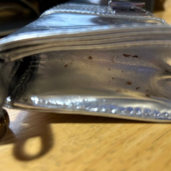 Womens Kooba Silver Chain Strap Leather Clutch Handbag * - Picture 16 of 16